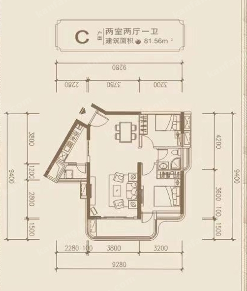 泰和緣C戶型圖