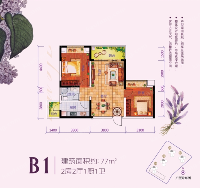 龙凤花园B1户型