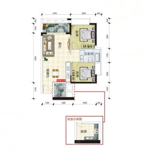 阳光三号苑D户型