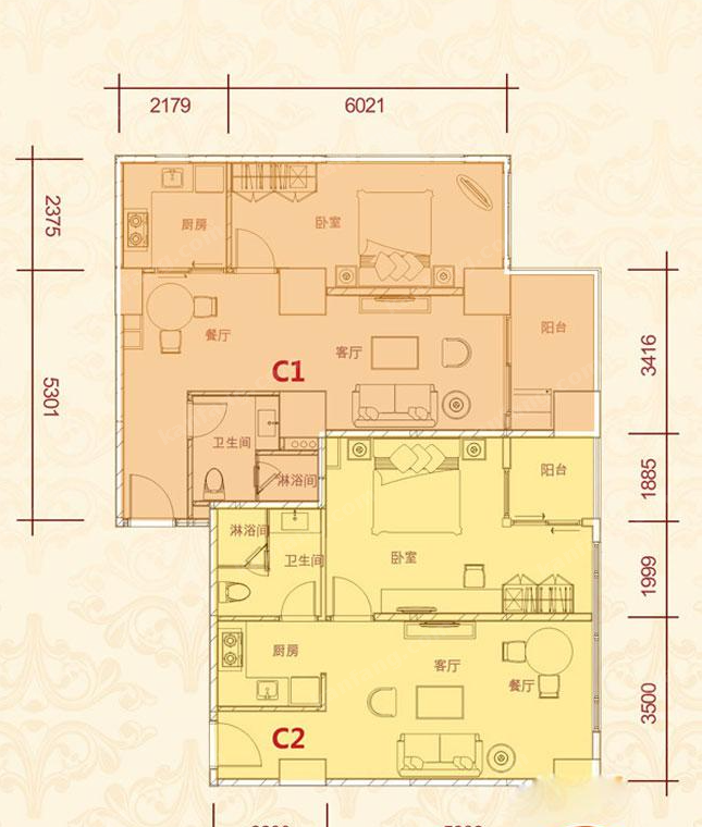 海口·国公馆C1、C2户型图