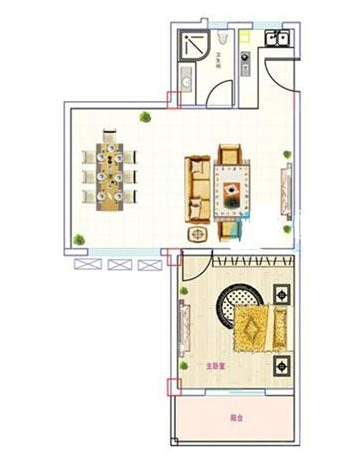 都市欧情8号楼F户型