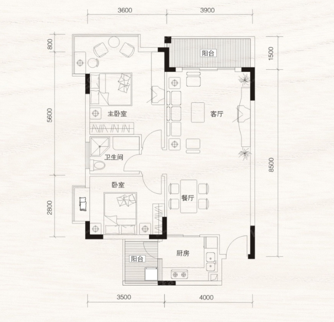 城市海岸三期D2C户型