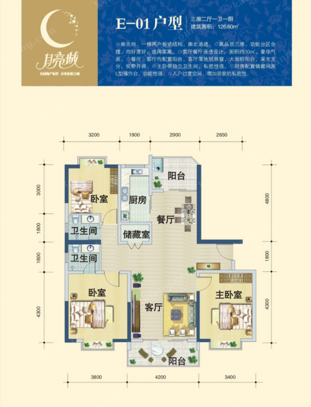 月亮城E-01戶型