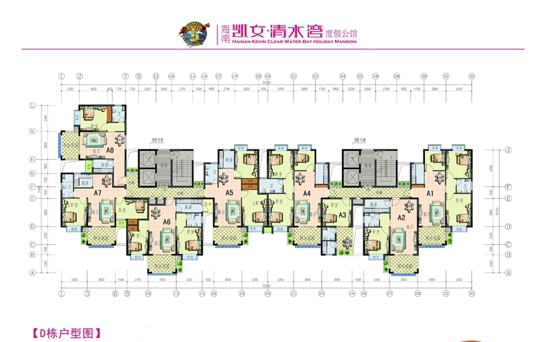 海南凱文清水灣度假公館D棟平面圖