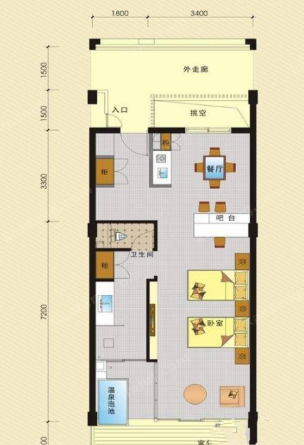 海阔天空子爵公馆酒店公寓户型图