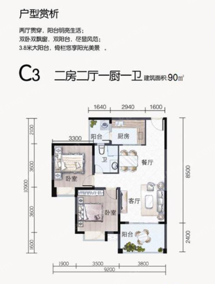 兴海颐生园C3户型图