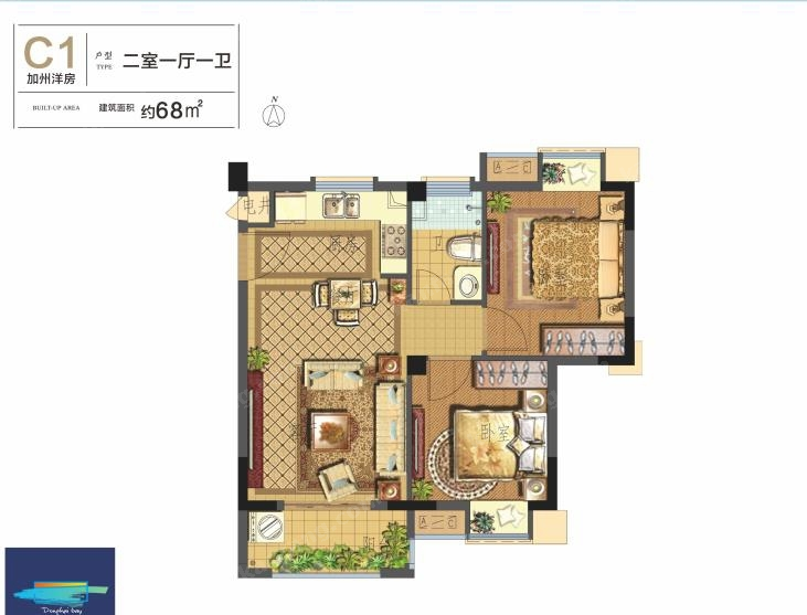 東海灣九號(hào)洋房C1戶型圖