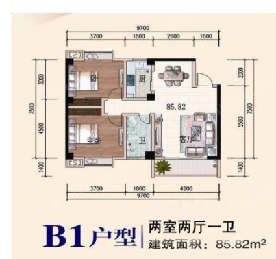 椰林山莊B1戶型