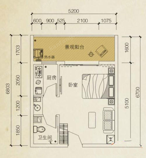 同创碧海城南苑美兰海岸美兰之家A1花园洋房户型图